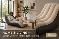 Fauteuil gonflable moderne, canapé-lit, fauteuil de cinéma, siège floqué portable pour l'extérieur et la chambre