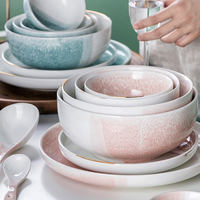 Service de vaisselle pour 12 personnes, gaufrage vert citron, service d'assiettes de cuisine colorées, vaisselle de table en grès, 16 pièces 72 pièces