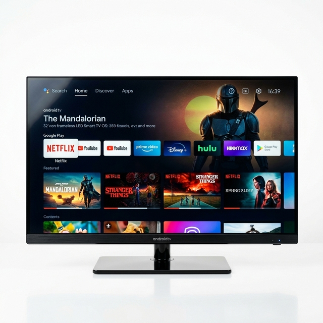 32 Inch Android Smart LED TV with ISDB-T HD Widescreen Display for Hotel and Home Use