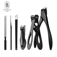 Ensemble de coupe-ongles Longhui Premium pour ongles épais et durs, coupe-ongles diagonaux, ensemble multifonctionnel 6 en 1, ensemble de manucure en stock