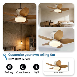 Ventilador de Techo Moderno LED de 5 Aspas con Luz, Control Remoto, Regulable, 6 Velocidades, para Dormitorio, Comedor, Estudio - Product Image 4