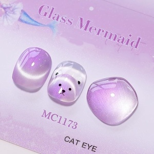 Cat Eye <b>Gel</b> Polish <b>Set</b> Shimmer Glitter with Magnet Holographic Reflective Magnetic UV <b>Nail</b> Art Kit - Product Image 2