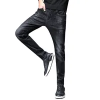 Celana Panjang Jeans Denim Pria, Celana Panjang Pinggang Tinggi Musim Gugur 2022