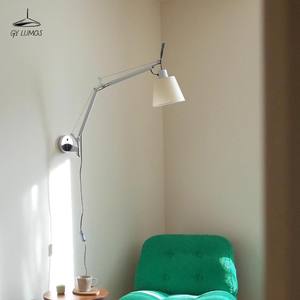 Lampe murale télescopique Tolomeo Rocker Arm de style italien, source lumineuse LED E26, style farmhouse, pour la maison, le bureau, la chambre à coucher, le chevet - Product Image 5