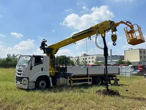 Pour Isuzu nouveau <span class=keywords><strong>camion</strong></span> lourd Diesel 8-20 <span class=keywords><strong>tonnes</strong></span> grue mobile à 360 degrés plate-forme de travail surélevée fonctions de forage complètes croisière ACC - Product Image 4