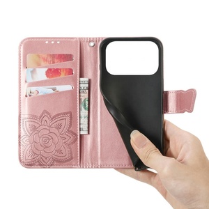 Funda Tipo Cartera con Ranuras para Tarjetas, Diseño de Mariposa, en Cuero PU, para iPhone 18 Pro Max, 17, 16, 15 - Product Image 5
