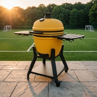 Barbecue Kamado AUPLEX 23 pouces en céramique haut de gamme, fumoir au charbon de bois, grill d'extérieur pour la famille, barbecue en argile pour jardin