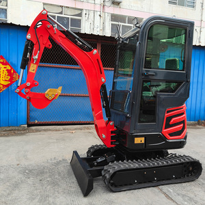 Mini-excavatrice sur chenilles HT20 rouge pour le creusement et le terrassement des vergers - Product Image 2