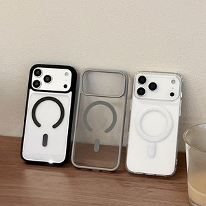 Coque de téléphone transparente magnétique en acrylique pour iPhone 17 Pro Max, compatible avec la charge sans fil, antichoc, protection intégrale à 360° - Product Image 1
