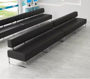 Mobilier de salon de coiffure et d'esthétique : Canapé élégant en cuir PU pour banquette d'attente en salon - Product Image 1