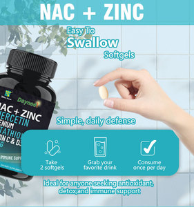 Cápsulas de Gel Suave con NAC, Zinc, Magnesio, Quercetina, Selenio, Glutatión, Vitamina C y D3, Suplemento Dietético Antioxidante para el Apoyo Inmunológico - Product Image 3