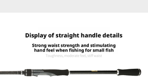 Canne à pêche Super Rigide à Manche Droit en Carbone MH H <span class=keywords><strong>Double</strong></span> Pointe 95cm Longueur Réduite Light Thunder Black Medium Fast Eva - Product Image 2
