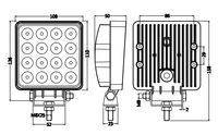 Meilleures ventes, conforme aux normes CE et RoHS, éclairage de travail LED en aluminium 48W pour voitures/camions, carré, 12V, éclairage extérieur robuste, IP68/IP67
