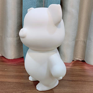 Cerdo fluido DIY de dibujos animados, embrión blanco, adorno al por mayor hecho de material de resina, hucha de cerdo hecha a mano para actividades de niños - Product Image 3