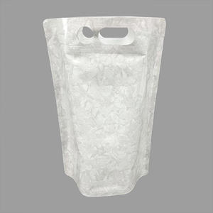 Custom Printing Food Grade Milk White Stand Up <b>Pouch</b> With Vitop Valve With Handle Portable For Water Packaging - Product Image 6