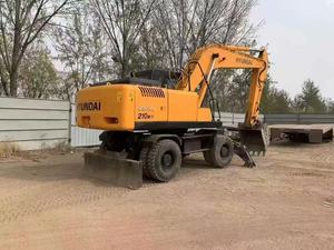 Original de Corea usado Hyundai R210W excavadora de ruedas 21 toneladas Robex maquinaria de construcción con componentes de núcleo motor bomba de motor - Product Image 5
