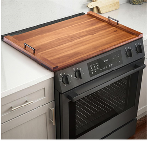 아카시아 나무 전기 스토브 커버, 가스 버너용 나무 스토브 커버 (주방용) - Product Image 1