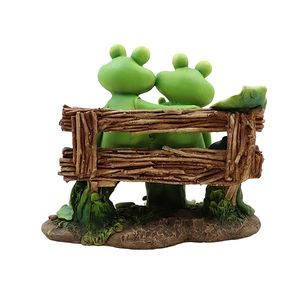 Statue de <span class=keywords><strong>Famille</strong></span> de Grenouilles en Résine sur Banc, Décoration de Jardin Résistante aux Intempéries pour Cour et Porche Chaleureux - Product Image 5