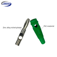 JZDZ Prise banane haute intensité 4 mm nickelée à visser, adaptateur de connecteur banane sans soudure 30Vac-60Vdc/Max.24A J.10017