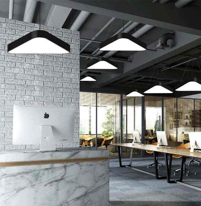 High Lumen Indoor Triangle Ceiling Lighting Office Cafe BarTriangular Shape LED Pendant Light with CE ROHS