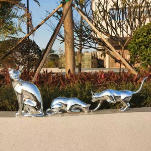 Estatua de Leopardo <span class=keywords><strong>Dorado</strong></span> de Metal, Decoración para <span class=keywords><strong>Plaza</strong></span>, Estatua de Tigre - Product Image 6
