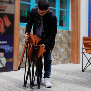 Chaise pliante portable personnalisée avec logo, pour l'extérieur, la pêche, la plage, le camping, avec accoudoirs et poche - Product Image 5