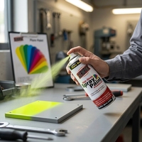 Peinture en aérosol fluorescente Aeropak, haute brillance, revêtement liquide acrylique pour voiture, métal, bricolage