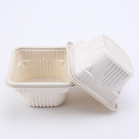 Boîte à lunch en plastique réutilisable de haute qualité pour micro-ondes dans deux compartiments avec couvercles