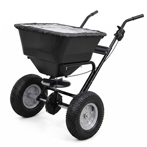 Épandeur de sel et d'engrais TC2411, mini épandeur de semences pour pelouse, avec roues pneumatiques 5.00-6, épandeur manuel à pousser - Product Image 1