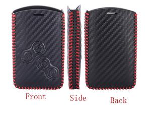 4 boutons En Fiber De Carbone En Cuir De Style De Voiture-Style Étui Protecteur Pour <span class=keywords><strong>Renault</strong></span> Clio Logan Megane 2 3 Koleos Scenic Carte - Product Image 3