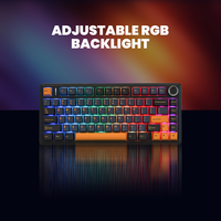 Clavier compact sans fil F75 Pro avec bouton 75 pour cent de son HIFI échangeable à chaud, commutateur linéaire, clavier mécanique rétroéclairé RVB