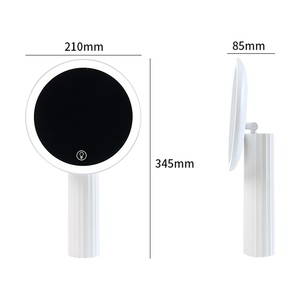 Miroir de maquillage sur pied personnalisé avec logo, éclairage LED réglable, 3 couleurs de lumière, variateur tactile, miroir cosmétique LED - Product Image 1
