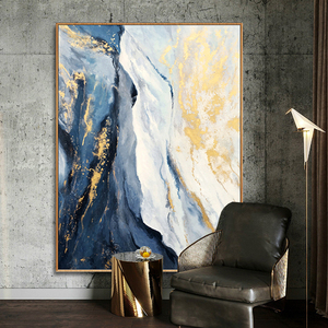 Pittura a olio astratta fatta a mano moderna su tela su decorazione stampata personalizzata arte astratta della grande parete di arti - Product Image 1