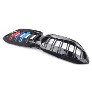 Rejilla de entrada de aire del parachoques delantero BMW Serie 3 G20, negro brillante, tricolor, plástico ABS - Product Image 4