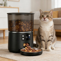 Distributeur automatique intelligent pour animaux de compagnie 4L avec caméra HD, double mode d'alimentation Wi-Fi/Tuya, écologique, en acier inoxydable 304 et plastique de qualité alimentaire, élégant