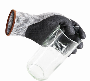 Nhà máy 5 cắt mức độ HPPE đan PU Palm găng tay kính xử lý tấm kim loại ngành công nghiệp cắt kháng an toàn làm việc găng tay - Product Image 2