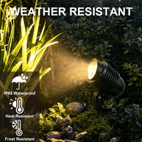 Projecteur LED en aluminium étanche IP65 12W AC 110V Blanc Chaud 60° Anti-éblouissement pour Arbres, Aménagements Paysagers et Jardins