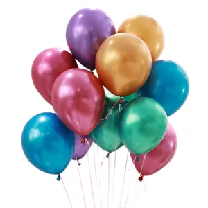 Carry Kaile Wholesale 12inch High Quality Metal Latex Balloon Color Helium Balloon Inflator Balloon