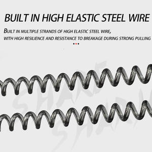 Ремешок для рыбалки выдвижной стальной проволоки Спиральный шнур для тяжелых условий безопасности, веревка для катания на лодках, рыболовные инструменты, шнурки - Product Image 4
