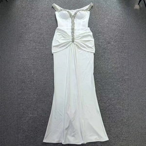 OEM Factory customed Sexy bending DressBodycon abito da sera da donna <span class=keywords><strong>con</strong></span> <span class=keywords><strong>spacco</strong></span> alto alla coscia per WeddingParty - Product Image 3