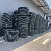 Tuyau flexible haute pression en PEHD rond pour protection de câbles électriques, conduit de câblage PE pour usage extérieur, 100m, marque Qianxin, ISO