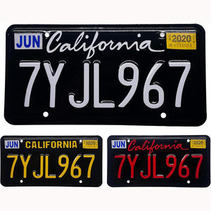 Personalizado de alta calidad de Metal de aluminio <span class=keywords><strong>California</strong></span> en relieve número licencia especial coche placa decorativa - Product Image 3