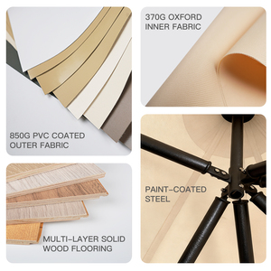 Tienda Triangular <span class=keywords><strong>de</strong></span> Lujo Safari <span class=keywords><strong>para</strong></span> Glamping, Resort con Lona, <span class=keywords><strong>Casa</strong></span> <span class=keywords><strong>de</strong></span> Tiendas Piramidales <span class=keywords><strong>de</strong></span> Madera Maciza con Terraza - Product Image 6