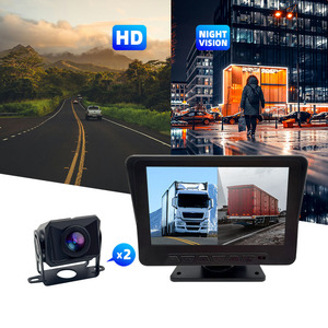 Système de caméra pour camion Wemaer, caméra de recul, moniteur LCD 7 pouces, 2 caméras, étanche IP68, vision nocturne pour bus, camionnette, camping-car, vue arrière - Product Image 3