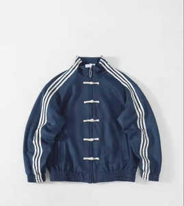 جاكيت رجالي لربيع وخريف 2025، منتج جديد الأكثر مبيعًا، بياقة واقفة وأزرار مسطحة، فضفاض مع جيوب - Product Image 3