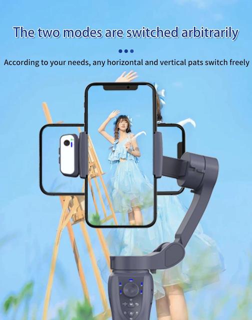 Factory Price AI 3- Gimbal Stabilizer for Mobile Phone with Wireless Remote Face Tracking & Sport Mode ABS Material 4.5-6.1"