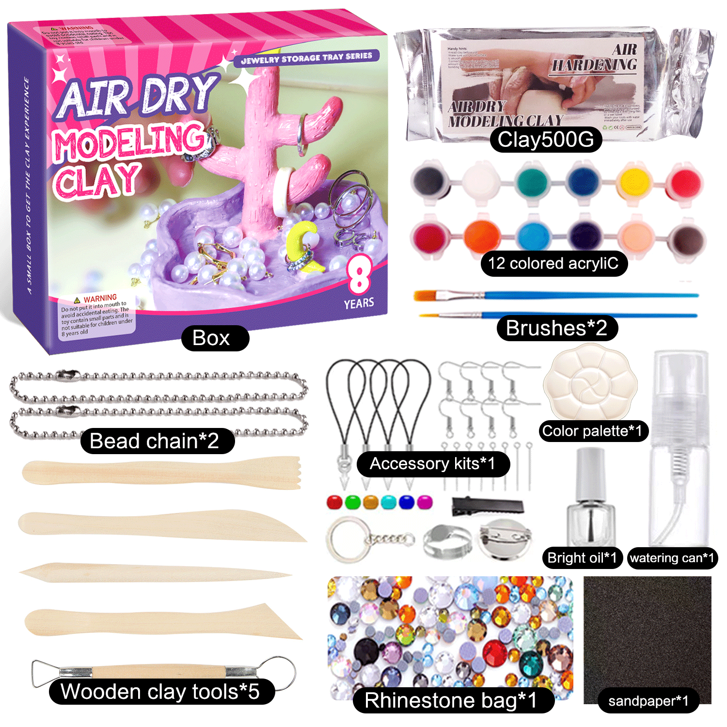 Ensemble de plateau de stockage de bijoux