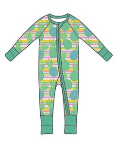 Qingli ODM Custom Factory Printed Pajamas for Kids Summer Romper for Boys and Girls Bamboo Knitted Jumpsuit - Product Image 6