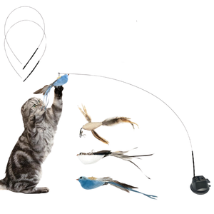 Juguetes Ecológicos para Gatos, Juguetes de Plumas sin Teñir con Químicos, con Varita para Gatos y Recambios de Plumas Naturales para Gatos de Interior - Product Image 3