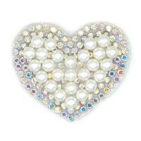 Patch 3D en strass et perles, broderie tendance en forme de cœur et de lettres, applique non tissée pour vêtements, sacs et chaussures – Meilleures ventes